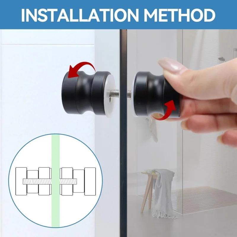 Glass Door Hinge - Şık Duş Cam Kapı Kolu, Sürgülü
