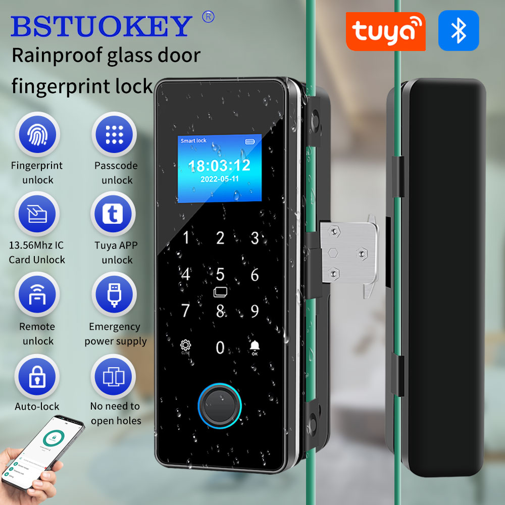 Glass Door Hinge - Su geçirmez Tuya APP Kontrolü sürgülü