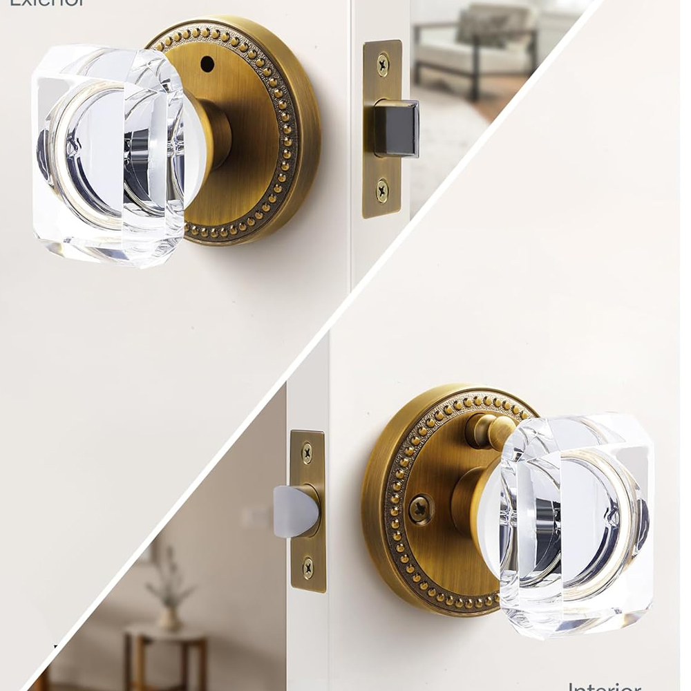 Glass Door Hinge - Fırçalanmış Kristal Kapı Kolu, Özel Yatak