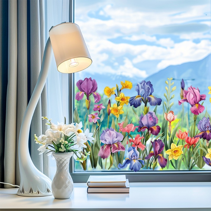 Renkli Güzel Iris Çiçek duvar  - Pvc Panel Background incelemesi ve fiyatı